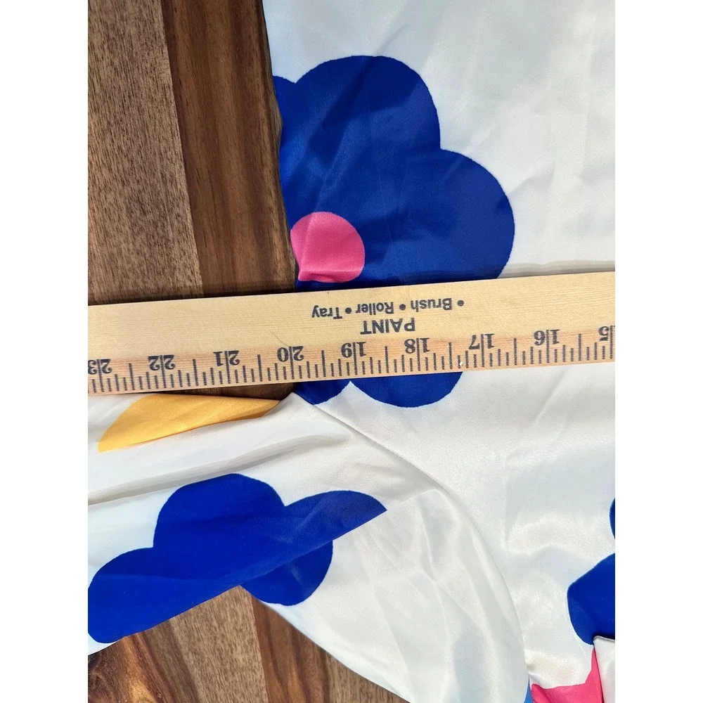 Floral Print‎ Long Sleeve Button Down Shirt Colorful Flowers Funky - Picture 6 of 10